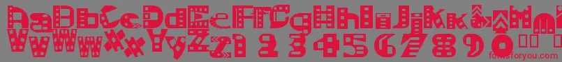 MoviesoundtrackSemibold Font – Red Fonts on Gray Background