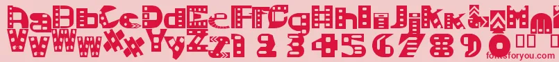 MoviesoundtrackSemibold Font – Red Fonts on Pink Background