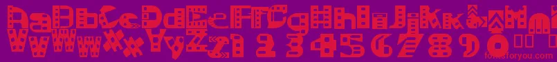 MoviesoundtrackSemibold Font – Red Fonts on Purple Background