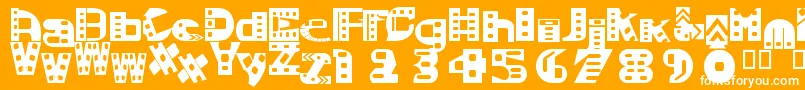 MoviesoundtrackSemibold Font – White Fonts on Orange Background