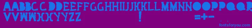 Bext Font – Blue Fonts on Purple Background