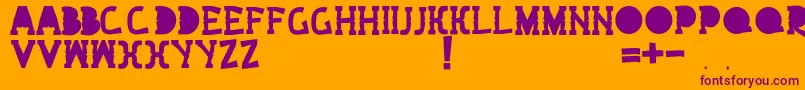 Bext Font – Purple Fonts on Orange Background