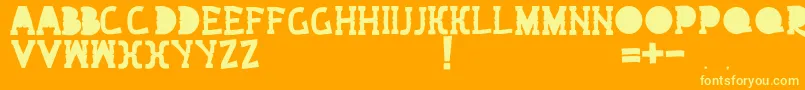 Bext Font – Yellow Fonts on Orange Background