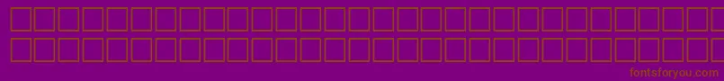 Fonte McsKhaybarSINormal. – fontes marrons em um fundo roxo