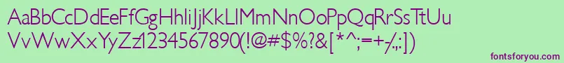 Idiomlightssk Font – Purple Fonts on Green Background