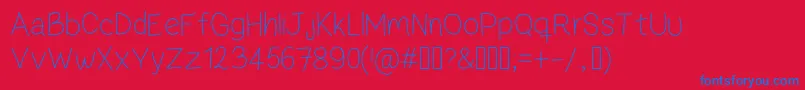 ZamaThin Font – Blue Fonts on Red Background