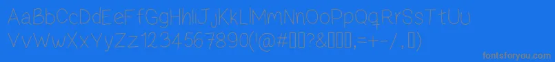 ZamaThin Font – Gray Fonts on Blue Background