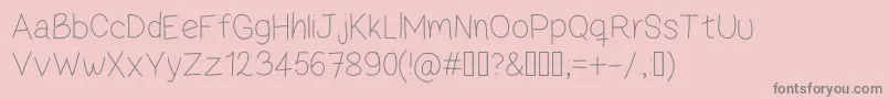 ZamaThin Font – Gray Fonts on Pink Background