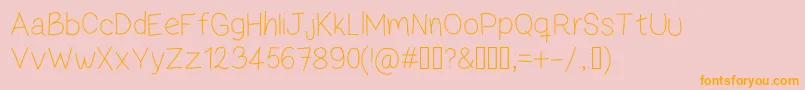 ZamaThin Font – Orange Fonts on Pink Background