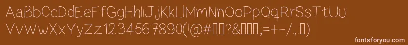 ZamaThin Font – Pink Fonts on Brown Background