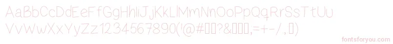 ZamaThin Font – Pink Fonts on White Background