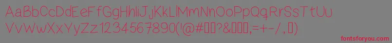 ZamaThin Font – Red Fonts on Gray Background