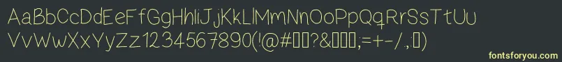 ZamaThin Font – Yellow Fonts on Black Background