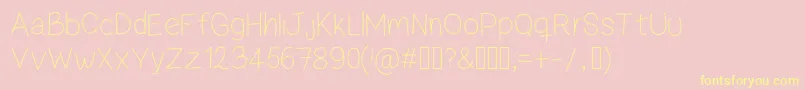 ZamaThin Font – Yellow Fonts on Pink Background
