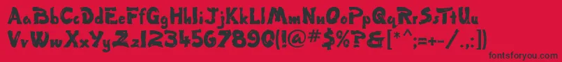 TumbleweedMf Font – Black Fonts on Red Background