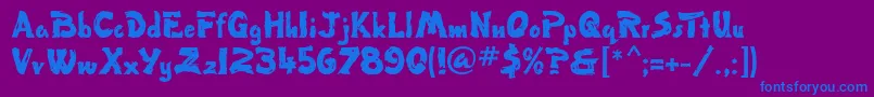 TumbleweedMf Font – Blue Fonts on Purple Background