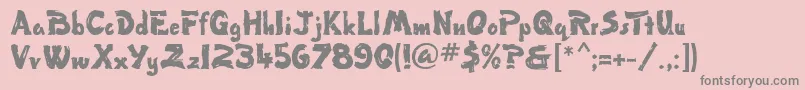 TumbleweedMf Font – Gray Fonts on Pink Background