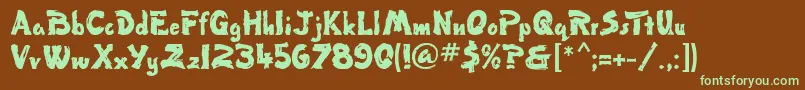 TumbleweedMf Font – Green Fonts on Brown Background