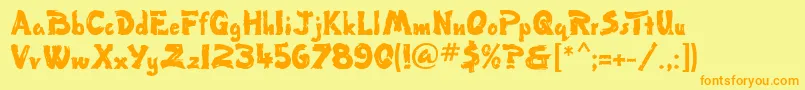 TumbleweedMf Font – Orange Fonts on Yellow Background