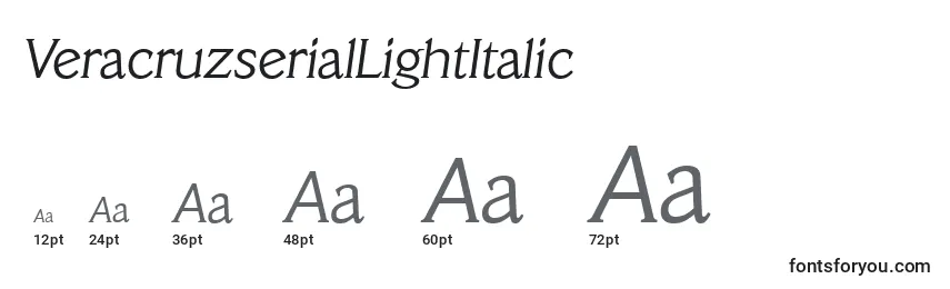 VeracruzserialLightItalic Font Sizes