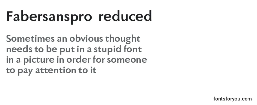 Fabersanspro75reduced (105645) Font