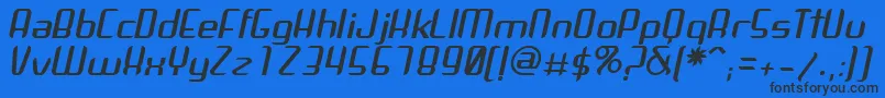 ArbekaItalic Font – Black Fonts on Blue Background