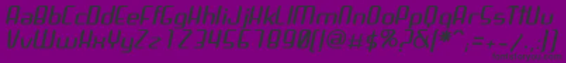 ArbekaItalic Font – Black Fonts on Purple Background