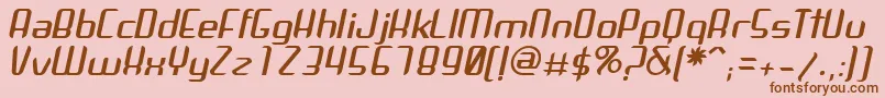 Czcionka ArbekaItalic – brązowe czcionki na różowym tle