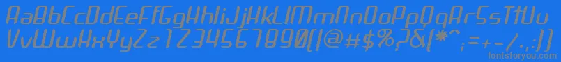 ArbekaItalic Font – Gray Fonts on Blue Background