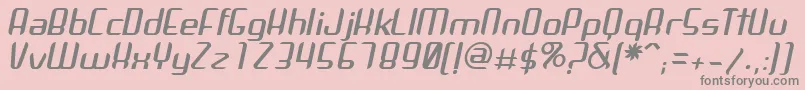 Czcionka ArbekaItalic – szare czcionki na różowym tle