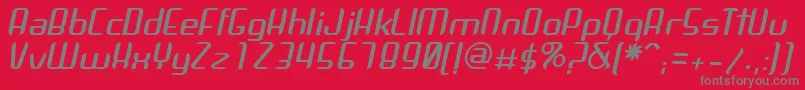 ArbekaItalic Font – Gray Fonts on Red Background