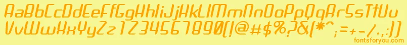 Шрифт ArbekaItalic – оранжевые шрифты на жёлтом фоне