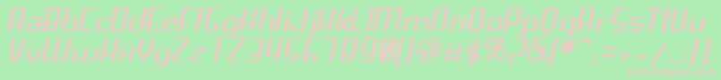 ArbekaItalic Font – Pink Fonts on Green Background