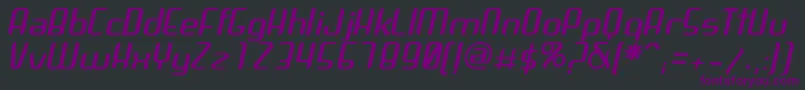ArbekaItalic Font – Purple Fonts on Black Background