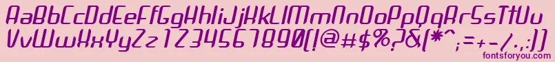 ArbekaItalic Font – Purple Fonts on Pink Background