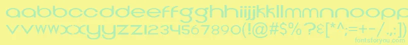 Topeka Font – Green Fonts on Yellow Background
