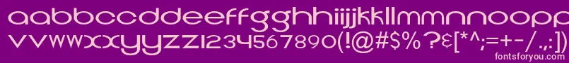 Topeka-fontti – vaaleanpunaiset fontit violetilla taustalla