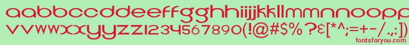 Topeka Font – Red Fonts on Green Background