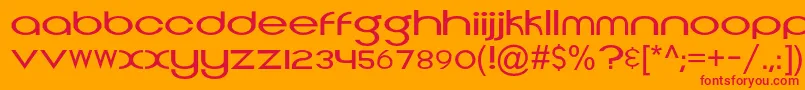 Topeka Font – Red Fonts on Orange Background