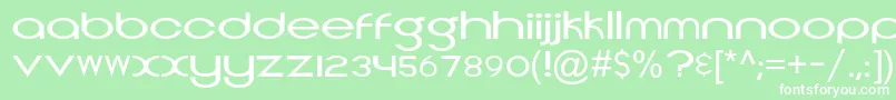 Topeka Font – White Fonts on Green Background