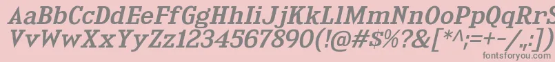 KingsbridgeExRgIt Font – Gray Fonts on Pink Background