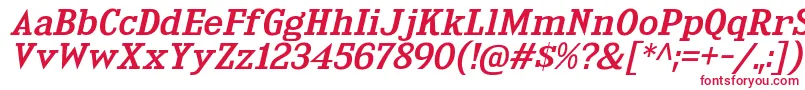 KingsbridgeExRgIt Font – Red Fonts on White Background