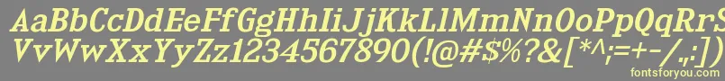 KingsbridgeExRgIt Font – Yellow Fonts on Gray Background