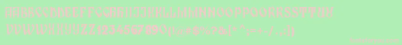 ZamolxisI Font – Pink Fonts on Green Background