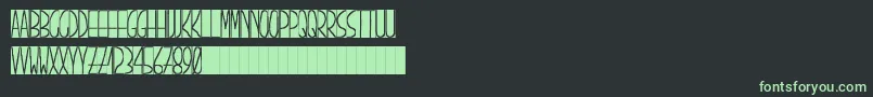 Pizarron-fontti – vihreät fontit mustalla taustalla