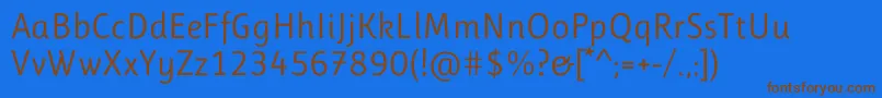 RulukoRegular Font – Brown Fonts on Blue Background
