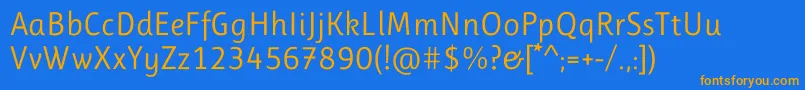 More about RulukoRegular Font RulukoRegular Font – Orange Fonts on Blue Background