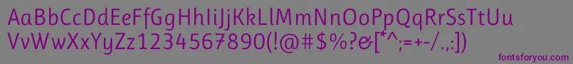 Шрифт RulukoRegular – фиолетовые шрифты на сером фоне