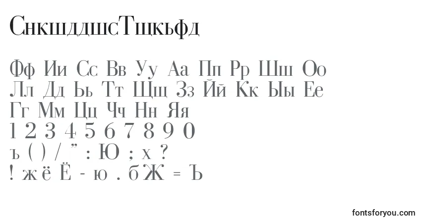A fonte CyrillicNormal – alfabeto, números, caracteres especiais