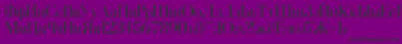 CyrillicNormal Font – Black Fonts on Purple Background